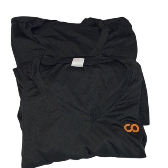 Sport-Tek Ladies XL Coveris Black V-Neck Long Sleeve Shirt Set 2 - Picture 3 of 8